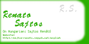 renato sajtos business card