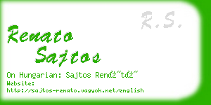 renato sajtos business card